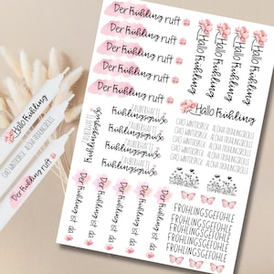 Frühlingsgefühl Kerzentattoos verschiedene Motive DIN A4 Kerzensticker Wasserschiebefolie