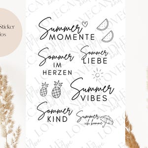 Rub-On Sticker I A6 randlos Rub Ons z.B. f. Raysin / Keraflott I Sommer