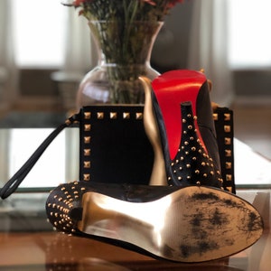 red bottoms with spikes heels