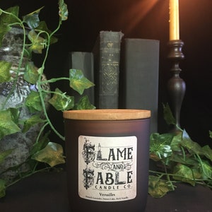 Eternal Slumber Soy Wax Candle Glass Amber Jar Abandoned Castle, Chamomile Scented Candle Dark Academia Wood Wick Fantasy Horror image 4