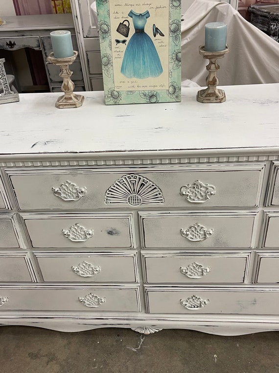 Sold! Sold! Free Shipping Anywhere in the US! White Distressed Dresser and  Nightstand TV Stand/multipurpose Piece.chalk Painted, Refinished. - Etsy