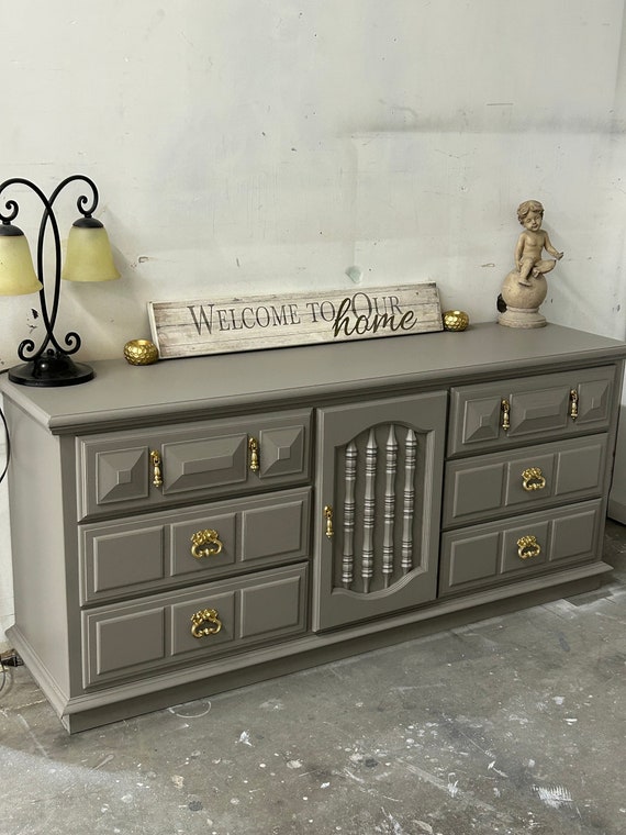 AVAILABLE! Shipping is Included in the Price! No Hidden Fees! Greige (gray/beige)  Console, Buffet,tv Stand/dresser - Etsy