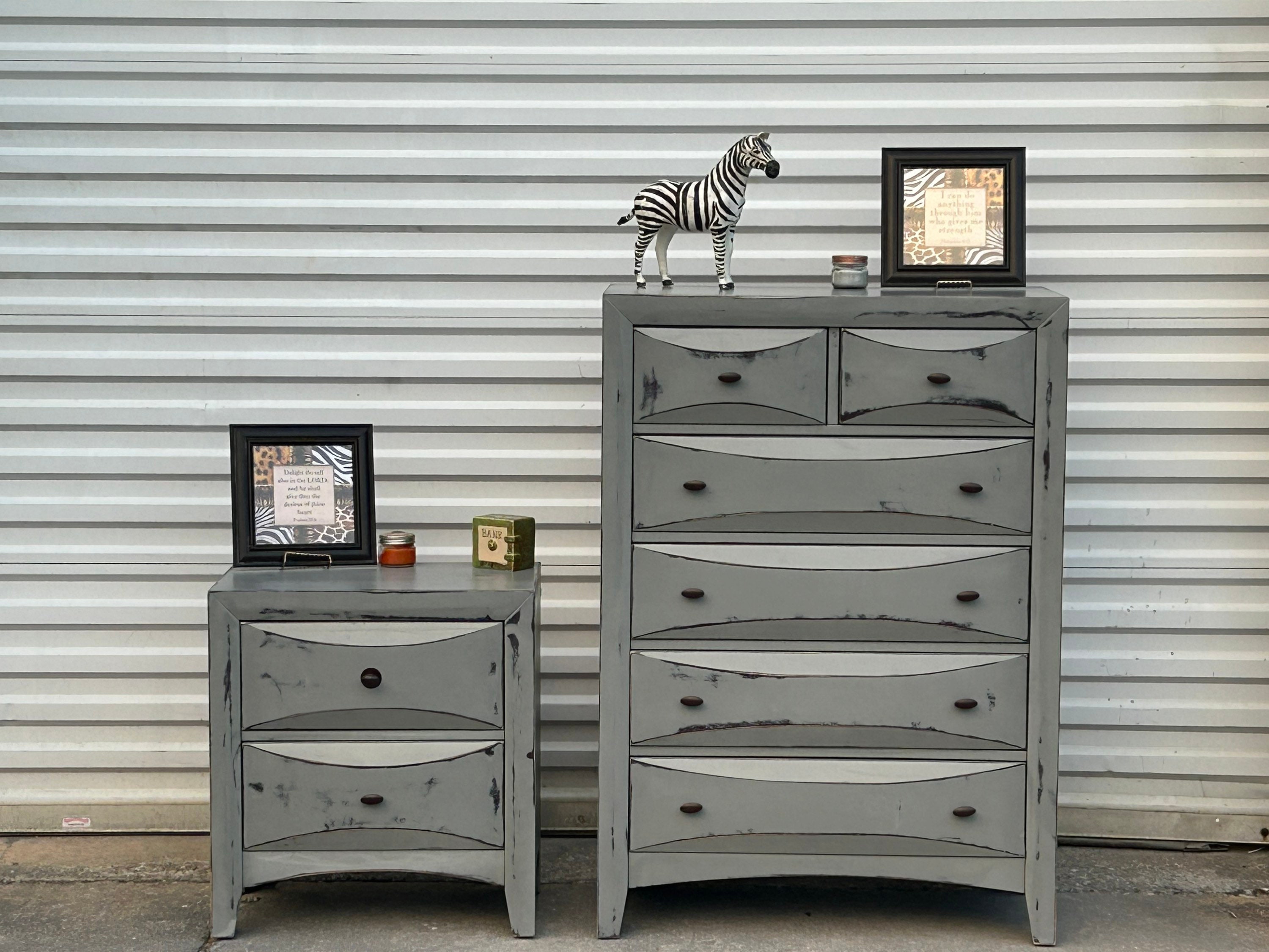 SOLD! Do Not Purchase! ! Gray Distressed/rustic/dresser/chest/nightstand -  Etsy
