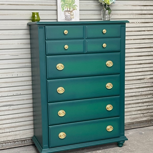 Sold! Do not purchase! Gorgeous Chest of Drawers/Patina/Blended Dresser/Green /Bedroom/Nursery/