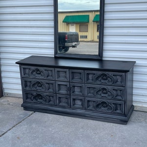 Sold! Do not purchase! Shipping is included in the price! Gray/Grey /Walnut Dresser/Mirror/Buffet/TV Stand/ Buffet