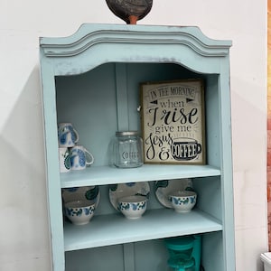 Sold! Do not purchase! Free shipping anywhere in the US! Robin’s Egg Blue Coffee Bar/Multipurpose Piece/Bookshelf