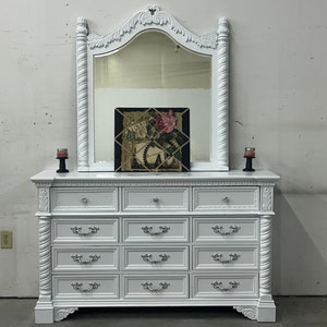 SOLD! Please do not purchase! This is just to show our work. Southern Belle Style Large Dresser/Mirror
