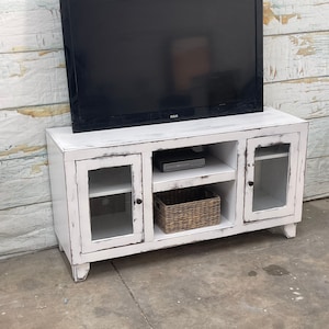 Sold! Do not purchase! White Rustic TV Stand/Entryway/Console