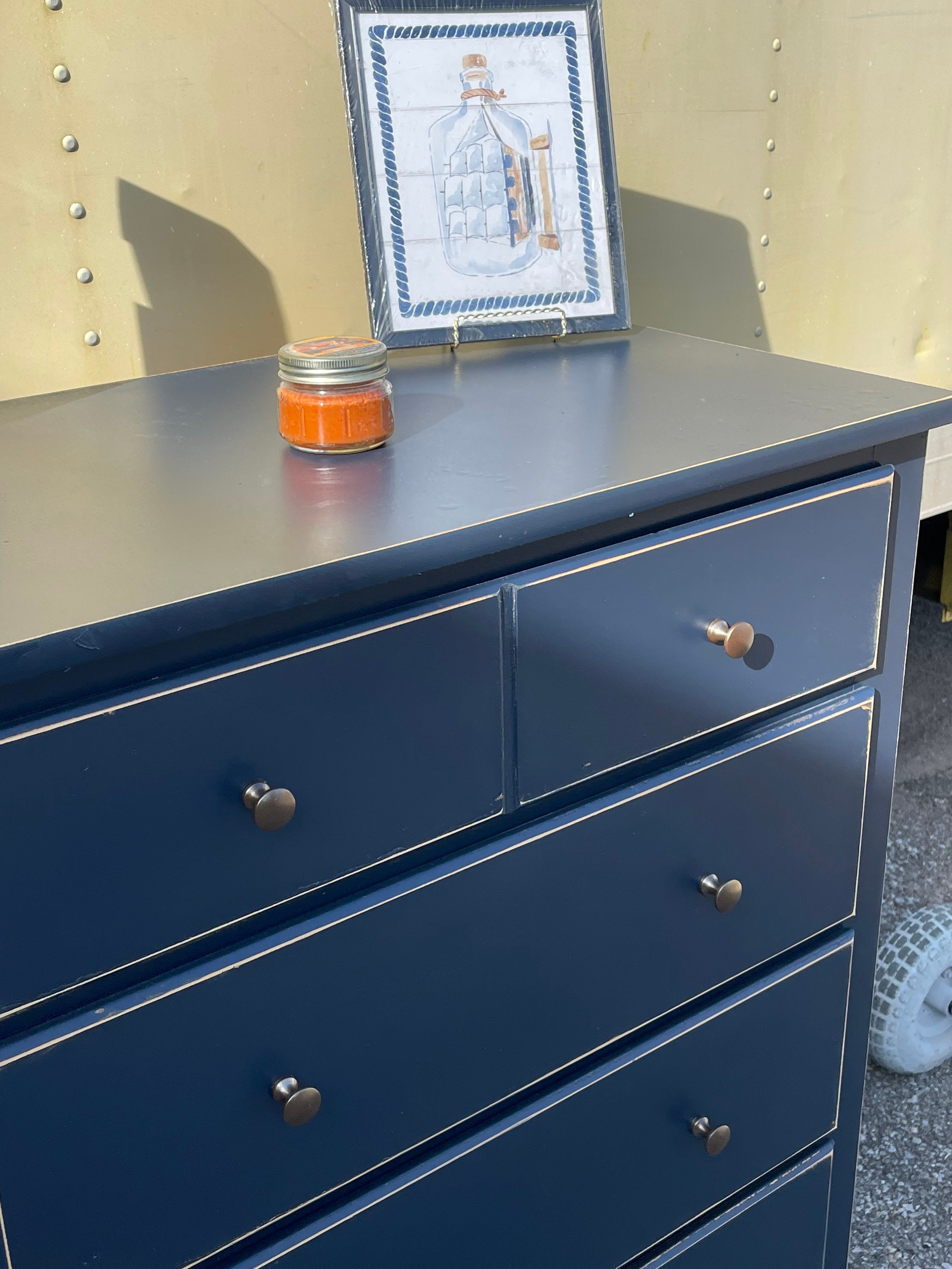princess polly baby blue dress Carlyle Campaign Dresser Navy | 3-Drawer Chest main image 0