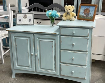 Sold! Do not purchase! Robin's Egg Blue Changing Table/Nursery/BedroomBoy/Girl/Bedroom/Dresser/Chest