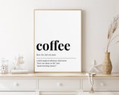 Coffee Noun Poster, Coffee Noun Wall Art Decoration, Cafe Poster