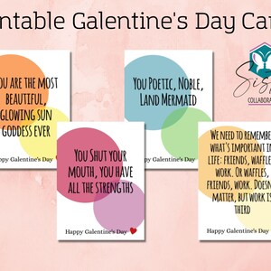 Cartes pliables imprimables Galentine’s Day | Télécharger et imprimer