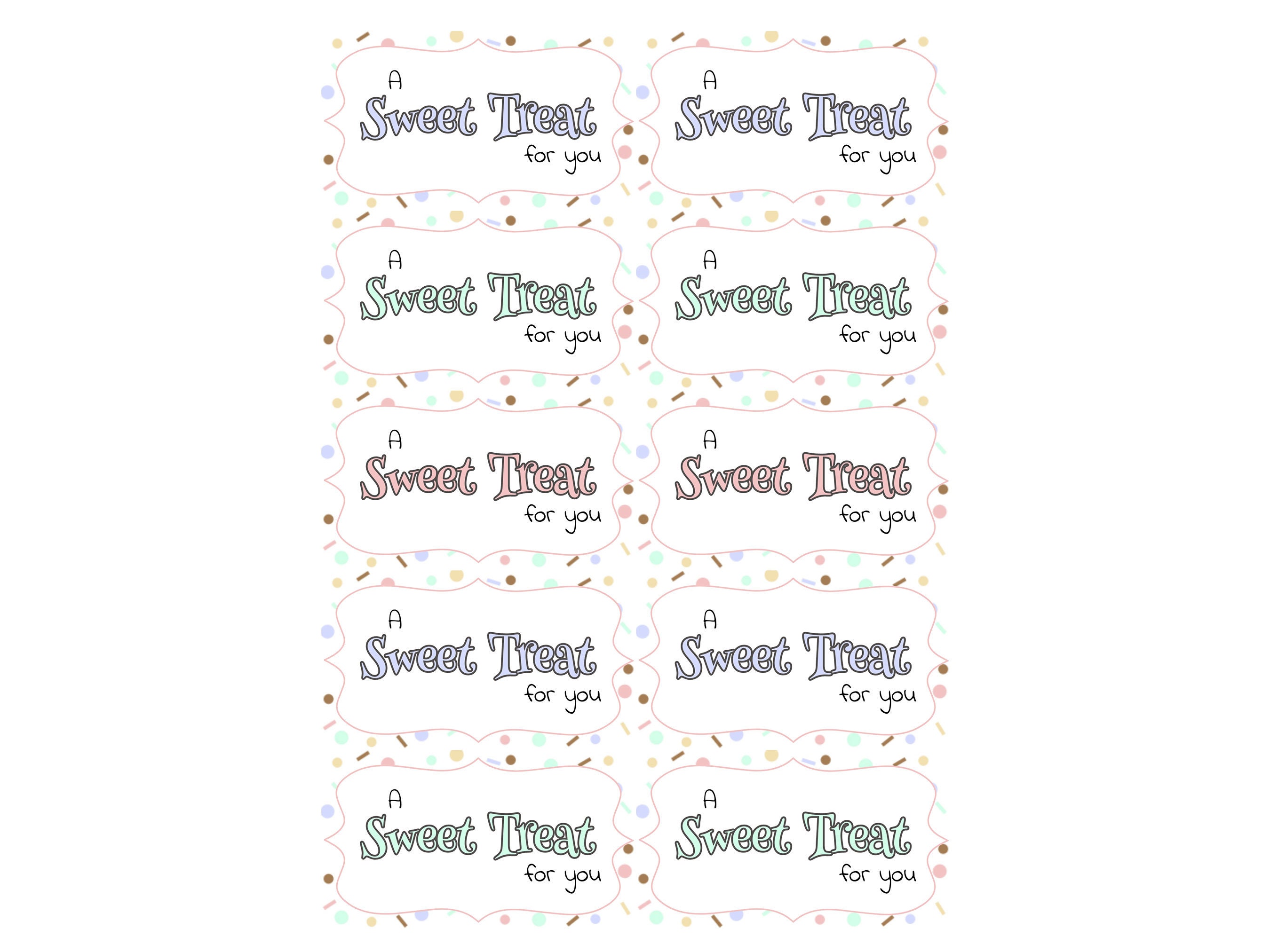 Printable 'sweet Treat Snow Cone Coupons' Edit, Download and Print - Etsy