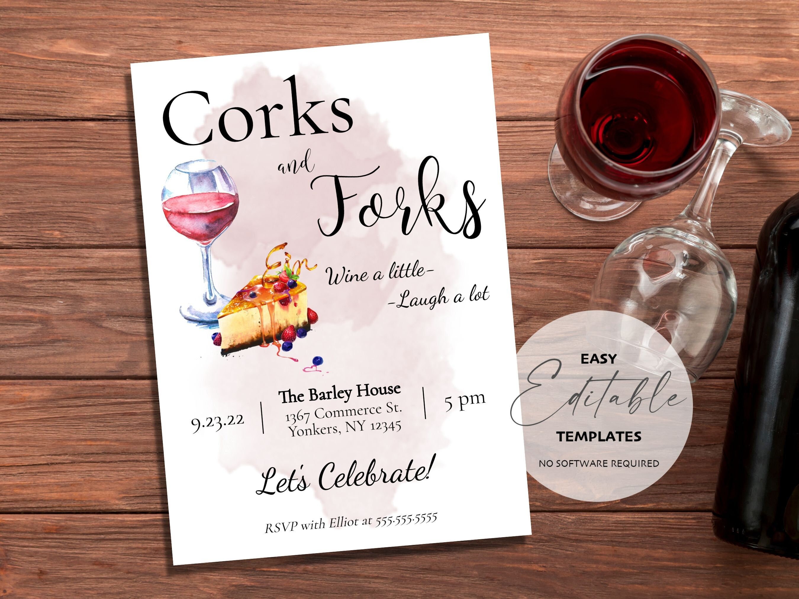 Canvas corks and forks coupon
