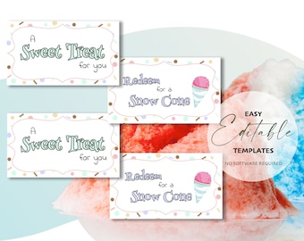 Printable 'Sweet Treat Schneekegel' | Bearbeiten, herunterladen und drucken