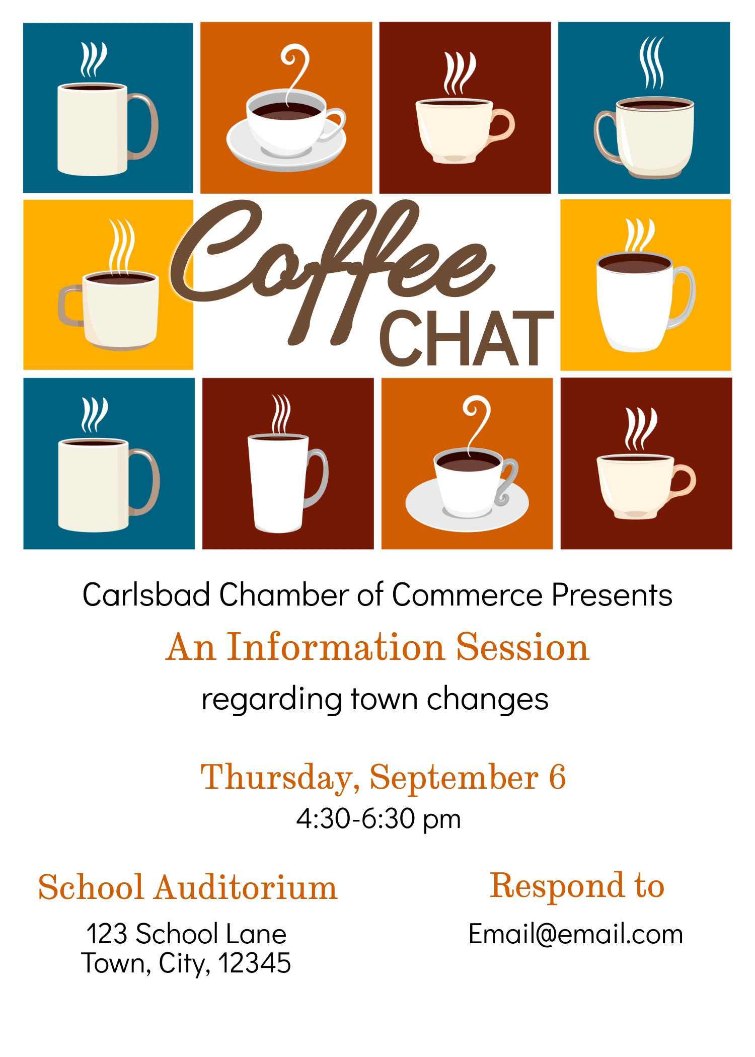 Printable 'coffee Chat' Invitation Template Edit, Print, Download, Send Printable 'coffee Chat' Invitation Template Edit, Print, Download, Send
