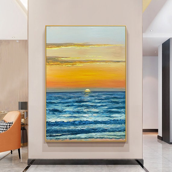 Buy Abstract Layers II Sunrise Square Canvas Wall Art Print