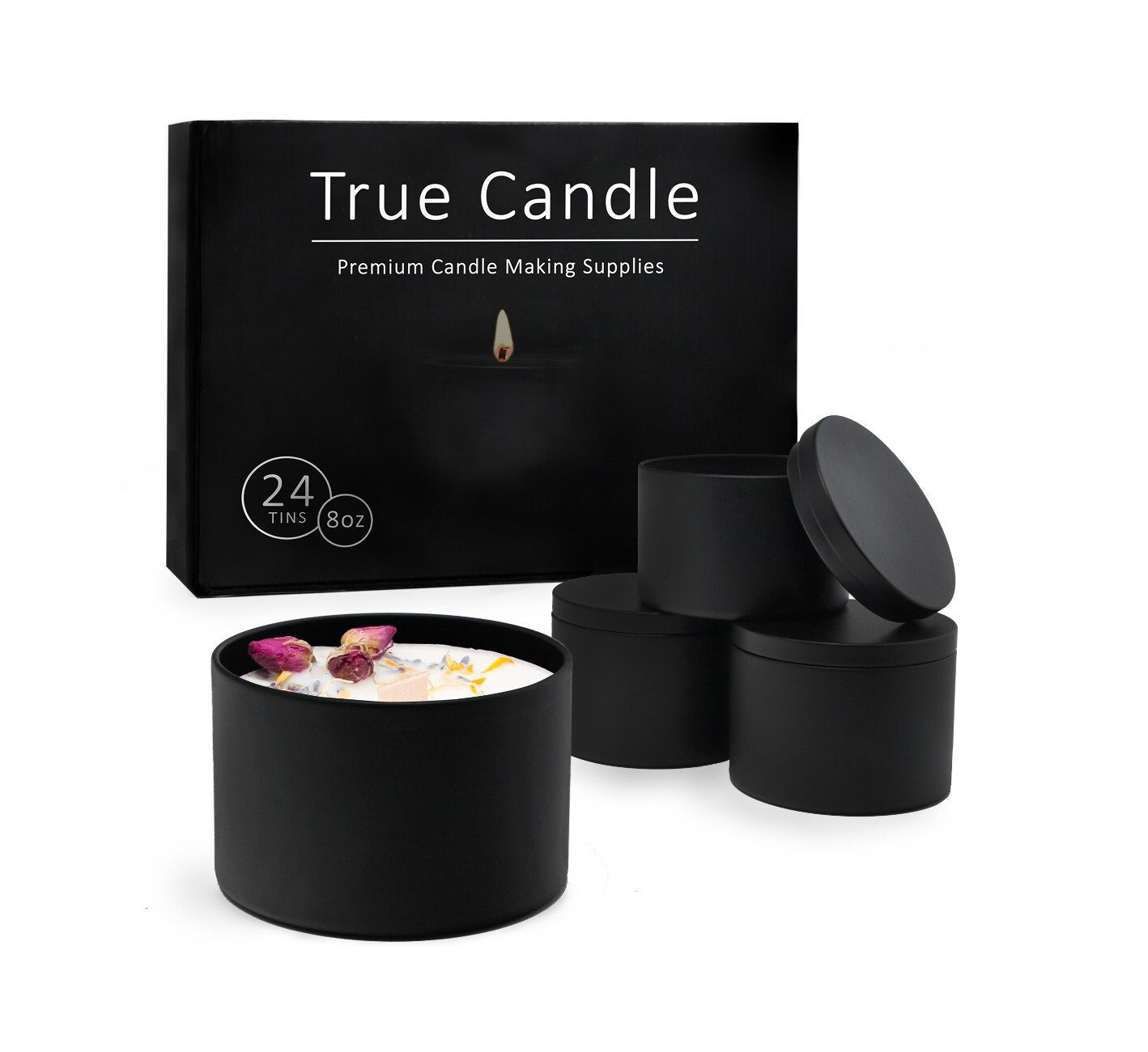 24 8oz Candle Tins for Candle Making, DYI Candle, Empty Candle Vessel, Candle Container, Empty