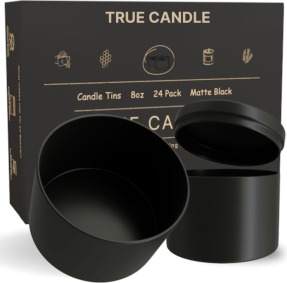 24 8oz Candle tins for Candle Making, DYI Candle, Empty Candle Vessel, Candle Container, Empty Candle Jars Lid