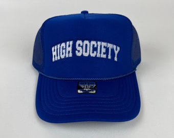 Cappello da camionista dell’Alta società, berretto con logo ricamato, cappello estivo da uomo, regalo alla moda, cappello snapback regolabile, simpatico regalo da campeggio