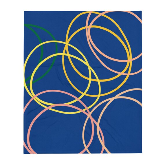 Royal Blue Throw Blanket Etsy