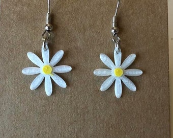 Daisy, Sunflower Earrings, 3D Printed