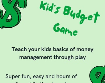 Juego de enseñanza para niños imprimible, juego de planificación de presupuesto para niños, Tic Tac/Jellybean Money Management juego práctico de simulación para niños, imprimir