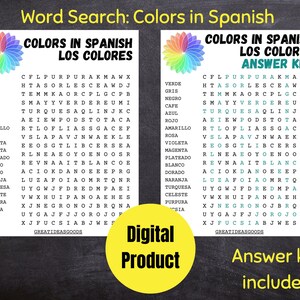 Spanish Colors Learning for Kids, Beginner Colors in Spanish Pintables ...