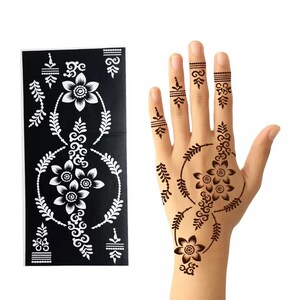 Self Adhesive Hollow Template Tattoo Stencil Body Art Paint India Henna  Tattoo