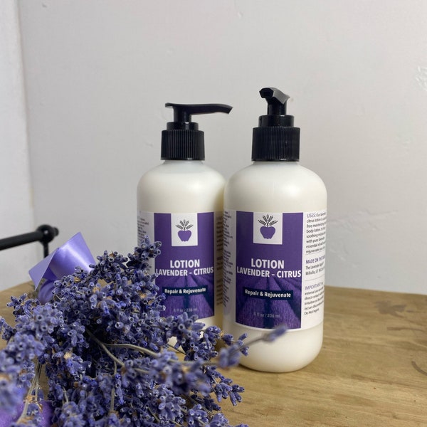 Lotion Lavender Citrus gift for mothers day gift for friend gift soothing and moisturizing