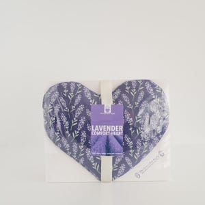 Lavender Comfort Heart: Rice Heat Bag, Aromatherapy, Gift