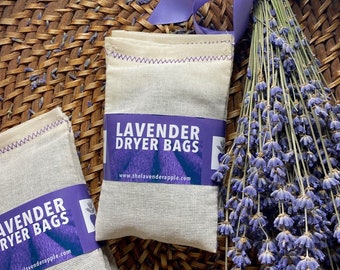 Lavender dryer bags all natural home care gift for her gift for mom natural laundry freshener gift for nurse dryer ball