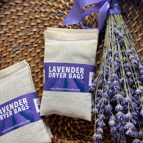 Lavender dryer bags all natural home care gift for her gift for mom natural laundry freshener gift for nurse dryer ball