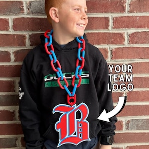 CUSTOM Sports Team Chain Necklaces- Fan Chain- Giant Logo Necklace- Homerun/ Turnover Chain- Team Swag- Your logo 3D printed- bulk pricing