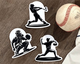 Baseball Player Stickers: Waterproof Vinyl Decals for Laptops, Water Bottles