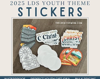 Look Unto Christ Stickers: 2025 Youth Theme, Waterproof Vinyl