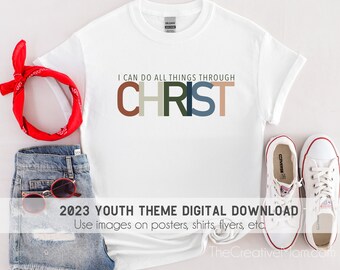 2023 Youth Theme Artwork, Philippians 4:13 Design (Digital Download)