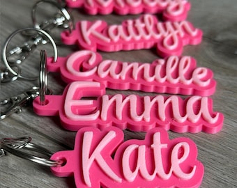Personalized 3D Printed Name Keychain – Custom Backpack Tag