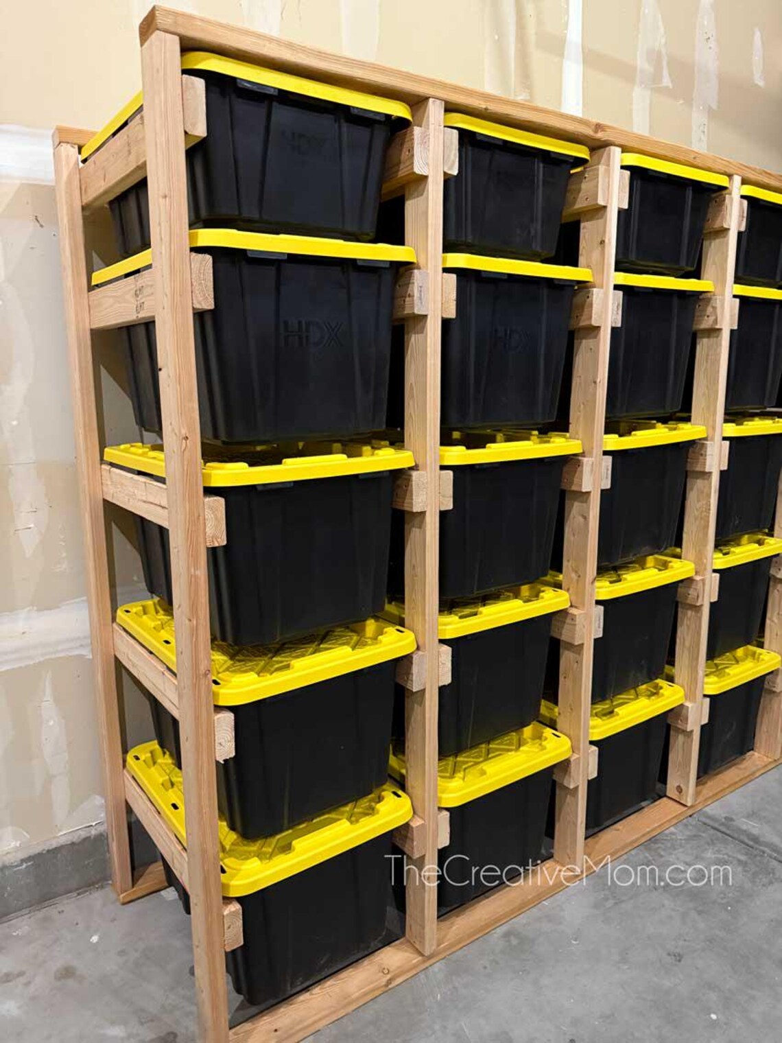 Tote Storage Rack Building Plans- Downloadable PDF Plans With Cut List ...