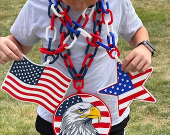 USA Swag Hype Chains- patriotic 4th of July accessory