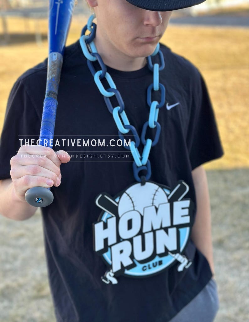 Custom Sports Team Logo Chain Necklace: Fan Gear, MVP Gift, turnover or homerun chain bild 9