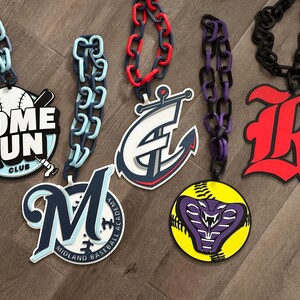 Custom Sports Team Logo Chain Necklace: Fan Gear, MVP Gift, turnover or homerun chain bild 13