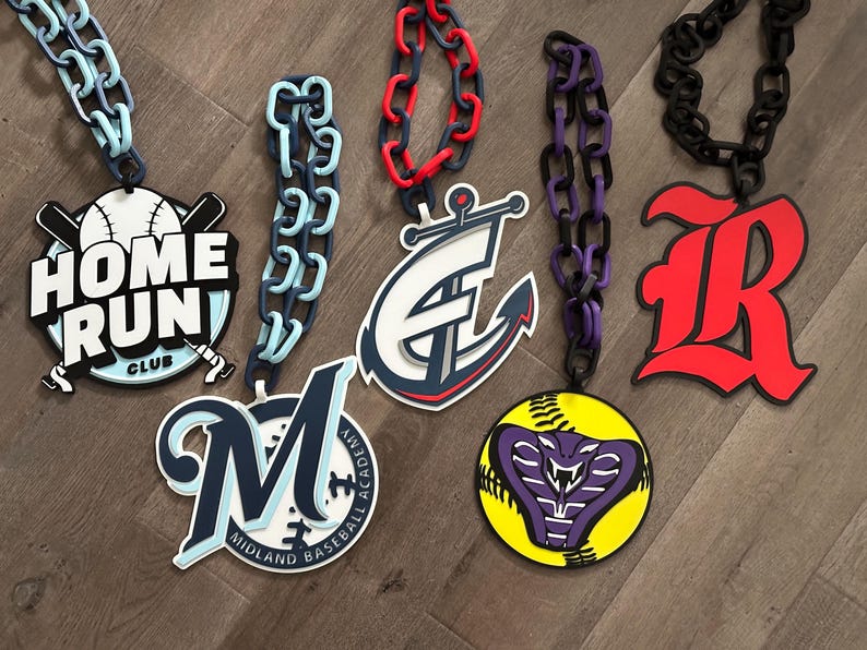 Custom Sports Team Logo Chain Necklace: Fan Gear, MVP Gift, turnover or homerun chain bild 13
