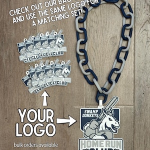 Custom Sports Team Logo Chain Necklace: Fan Gear, MVP Gift, turnover or homerun chain bild 5