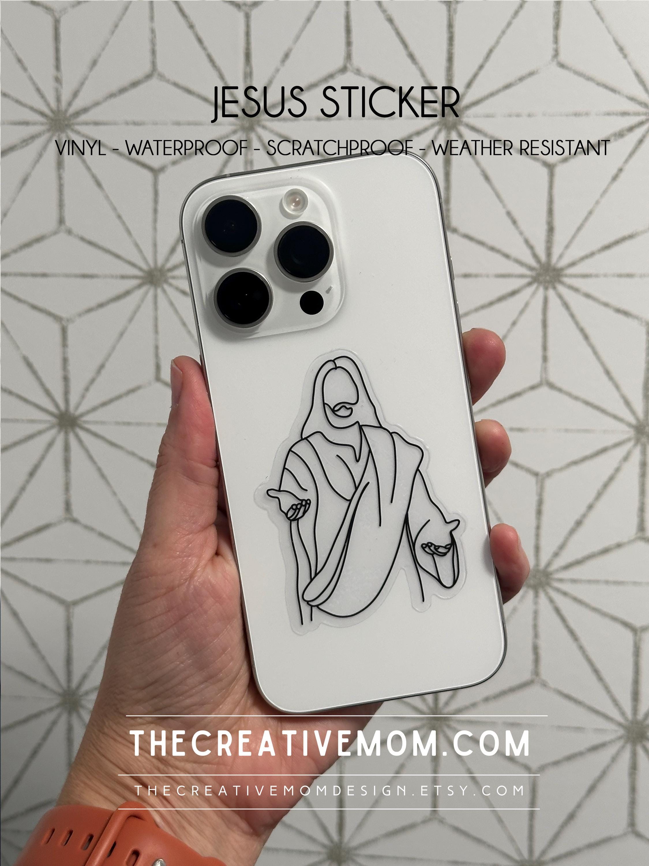 Jesus Christ Vinyl Sticker - Waterproof Christian Decal - Etsy