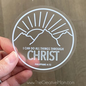 2023 LDS Youth theme sticker (Style 006), I Can do all Things Through Christ, STICKERS, decals, YW Theme, Gifts, Missionary Stickers
