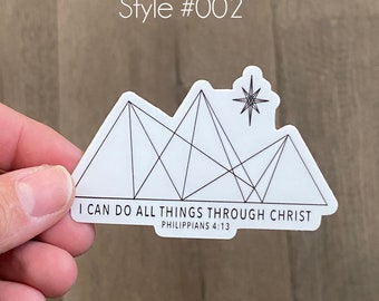 2023 LDS Youth theme sticker (Style 002), I Can do all Things Through Christ, STICKERS, decals, YW Theme, Gifts, Missionary Stickers