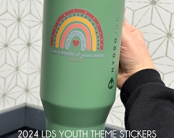2024 LDS Youth Theme Sticker: Disciple of Christ, Waterproof Vinyl