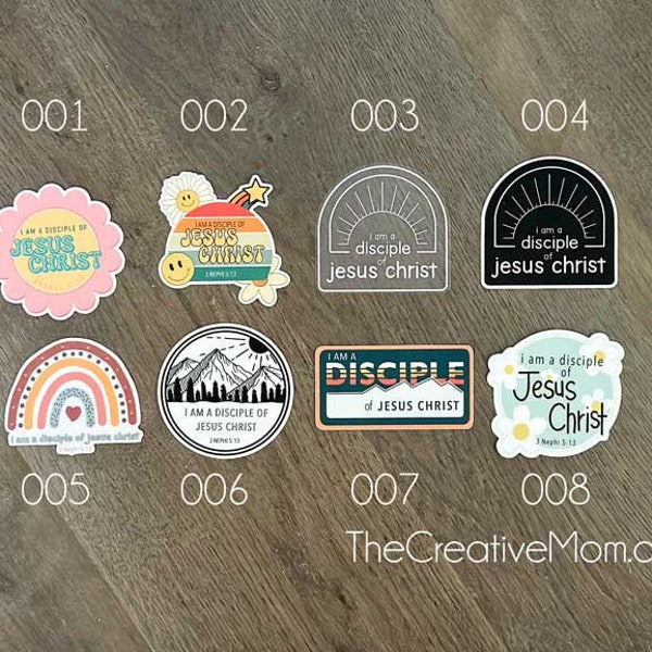 2024 LDS Youth theme stickers, I am a Disciple of Jesus Christ, Christian Stickers, Young Women Theme, Gifts, Missionary Gifts, 3 Nephi 5:13