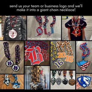 Custom Sports Team Logo Chain Necklace: Fan Gear, MVP Gift, turnover or homerun chain bild 2